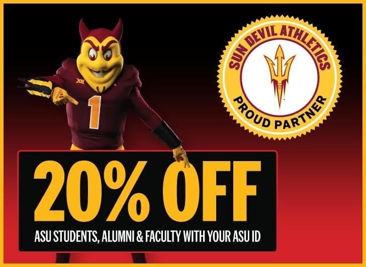 20% off at all arizona locations with student id