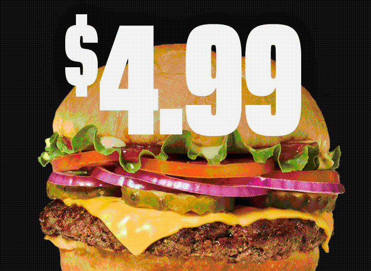 $4.99 any single burger with code BURGERDAY25