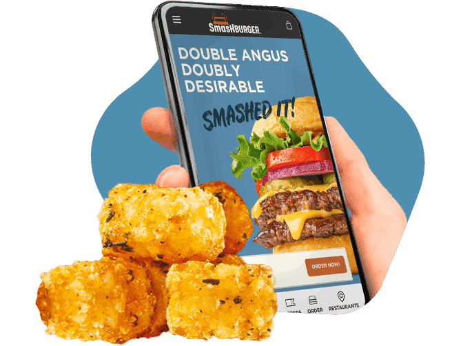 smashburger phone with tots